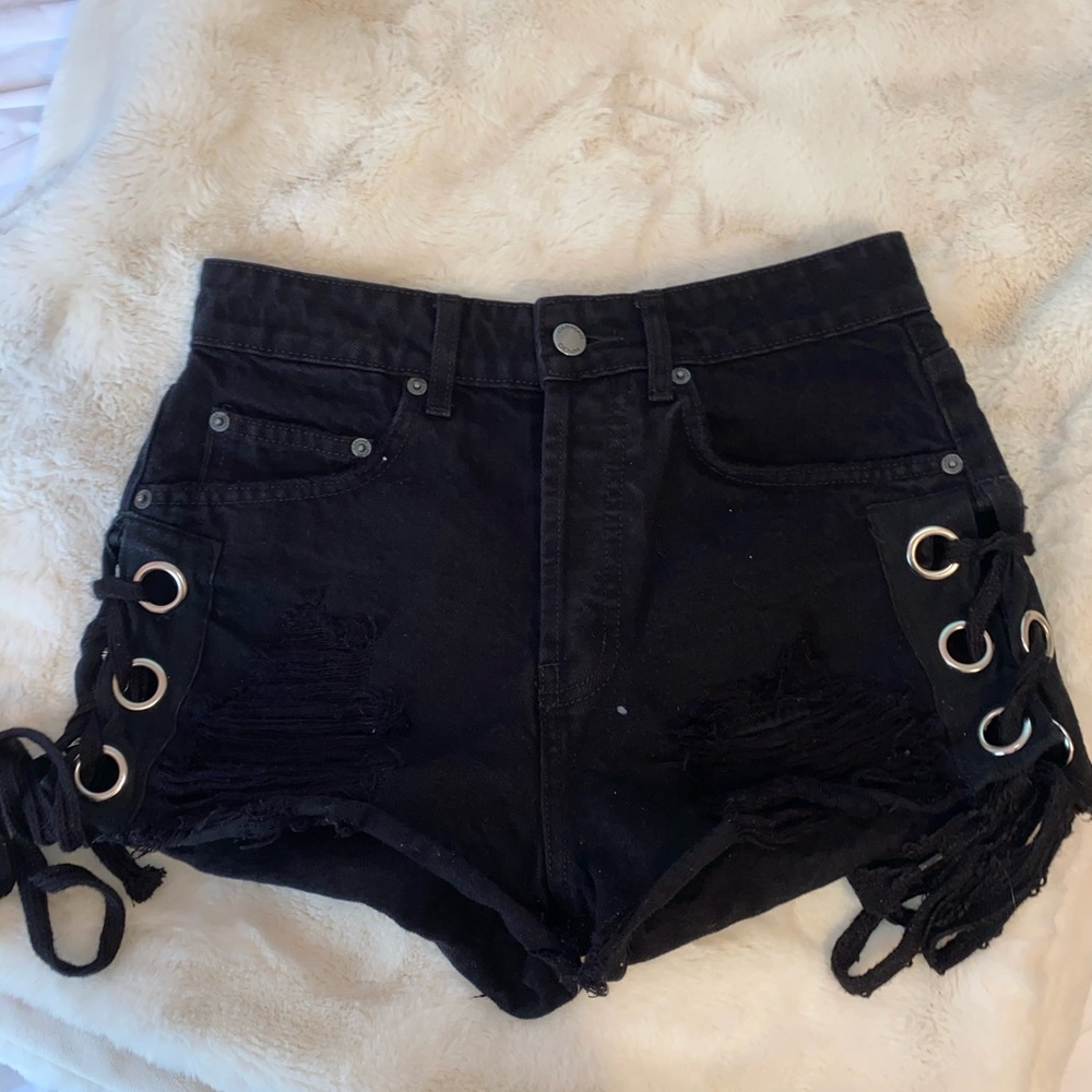 LF STORES Carmar denim unique black shorts